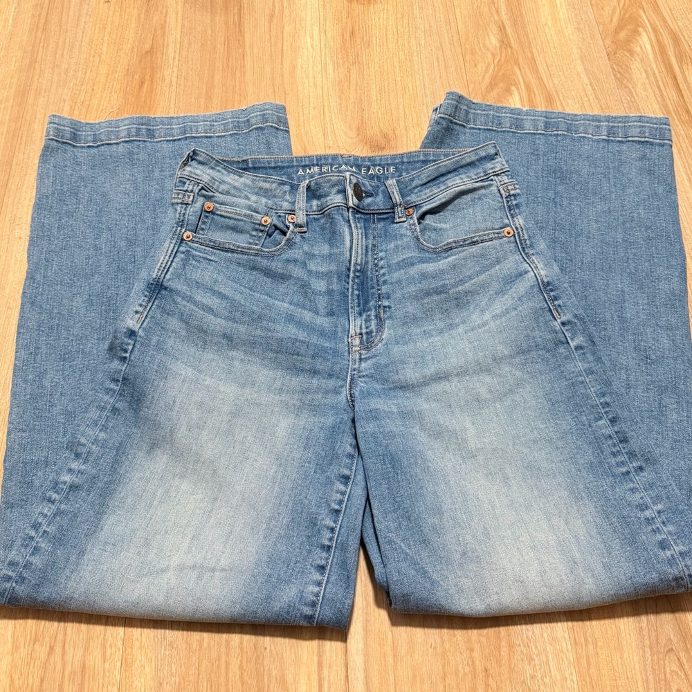American Eagle Outfitters Light Blue Wide Leg Jeans